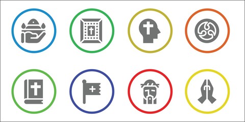 Modern Simple Set of prayer Vector filled Icons