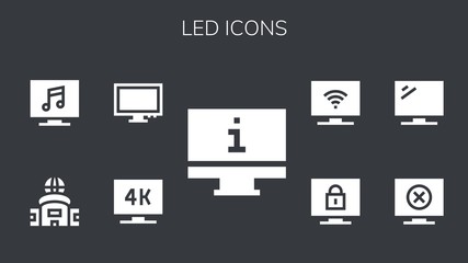 led icon set