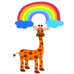cute giraffe cartoon illustration
