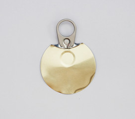 Empty can opener over white background
