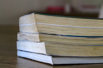stack of old books