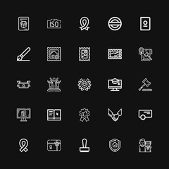 Editable 25 certificate icons for web and mobile