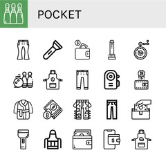 pocket icon set