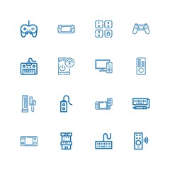 Editable 16 keypad icons for web and mobile