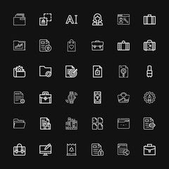 Editable 36 portfolio icons for web and mobile