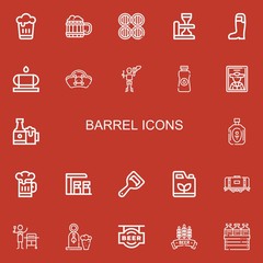 Editable 22 barrel icons for web and mobile