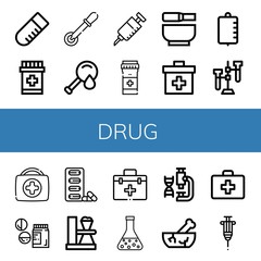 drug icon set