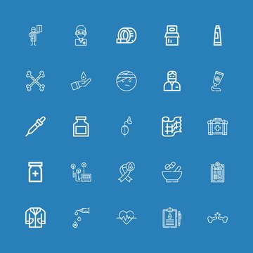 Editable 25 healthcare icons for web and mobile