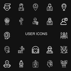 Fototapeta premium Editable 22 user icons for web and mobile