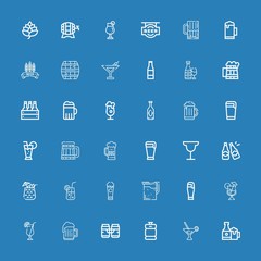 Editable 36 brewery icons for web and mobile