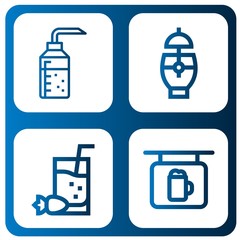 Obraz premium brandy icon set