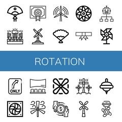 rotation icon set