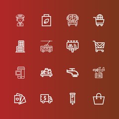 Editable 16 commercial icons for web and mobile