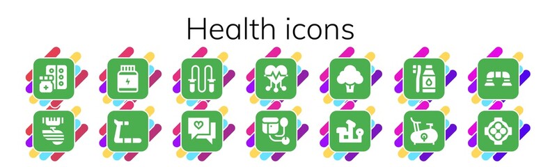 health icon set