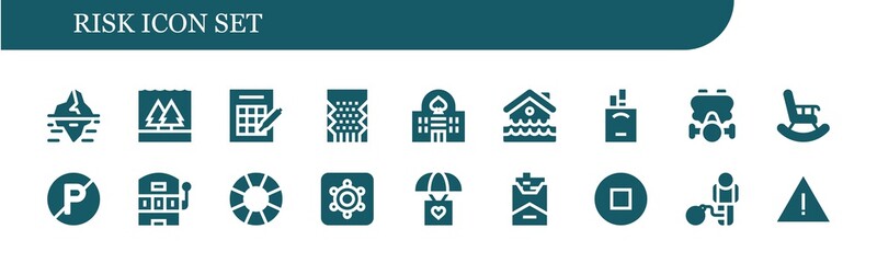 risk icon set