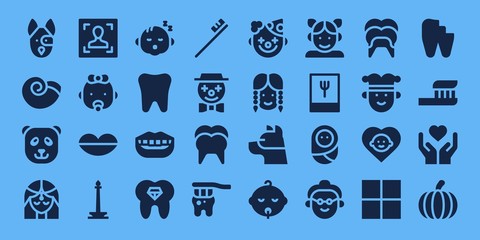 Modern Simple Set of smile Vector filled Icons