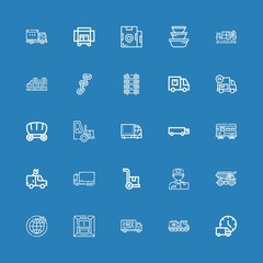 Editable 25 freight icons for web and mobile