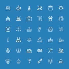 Editable 36 celebrate icons for web and mobile