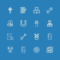 Editable 16 fortune icons for web and mobile
