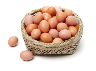 eggs on white background 