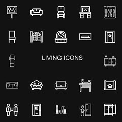 Editable 22 living icons for web and mobile