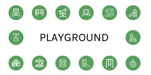 Set of playground icons