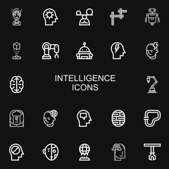 Editable 22 intelligence icons for web and mobile