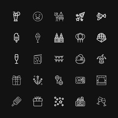 Editable 25 party icons for web and mobile