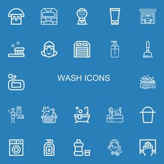 Editable 22 wash icons for web and mobile