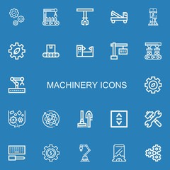 Fototapeta na wymiar Editable 22 machinery icons for web and mobile