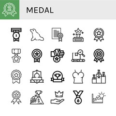 medal icon set