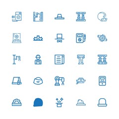Editable 25 engineer icons for web and mobile