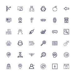 Fototapeta premium Editable 36 app icons for web and mobile