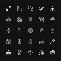 Editable 25 faucet icons for web and mobile