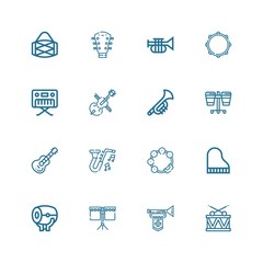 Editable 16 jazz icons for web and mobile