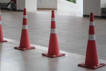 traffic cones on the road