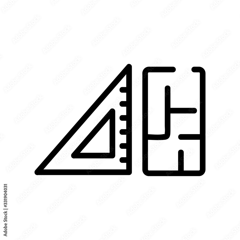 Poster the parameters of the house icon vector. the parameters of the house sign. isolated contour symbol i