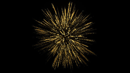 Obraz premium 3d render of golden particles. Luxury background. Festive explosion.