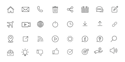 Website icon set, Web icon Set, symbol vector