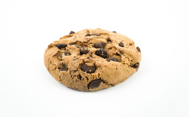 chocolate chip cookies isolated on white background
