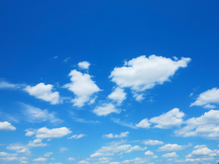 blue sky with clouds in summer