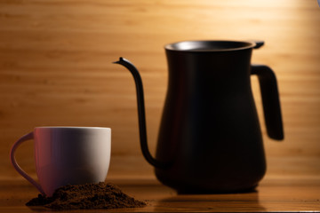 pouring coffee