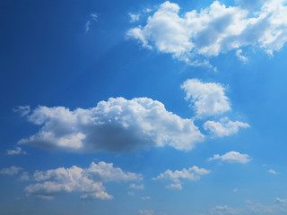 blue sky with clouds in summer