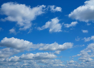 blue sky with clouds in summer