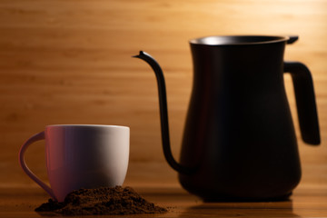 pouring coffee