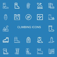 Editable 22 climbing icons for web and mobile