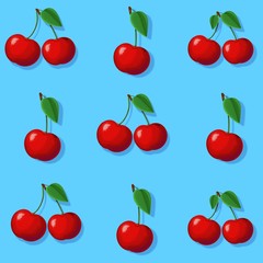 seamless background with cherry 