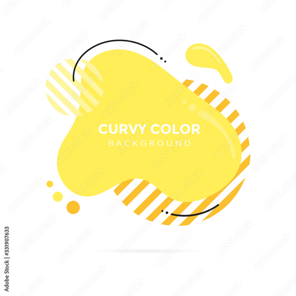 Poster modern liquid abstract element shape memphis style design fluid vector colorful illustration banner 