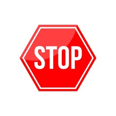 Hand Stop Icon Vector Sign & Symbol. - Vector