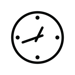 icon clock simple design illustration , trendy flat style isolated , business clocks